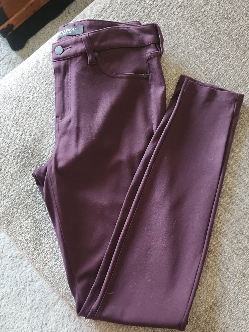 Liverpool Plum Stretch Skinny Pants Size 8